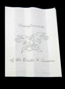 200 Pack Wedding Cake Bags Greaseproof Wax Paper Slice Take Home Favour Silver Doves