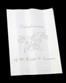 200 Pack Wedding Cake Bags Greaseproof Wax Paper Slice Take Home Favour Silver Doves