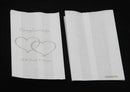 200 Pack Wedding Cake Bags Greaseproof Wax Paper Slice Take Home Favour Silver Heart n Message