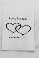 50 Pack Wedding Cake Bags Greaseproof Wax Paper Slice Take Home Favour Heart n Message