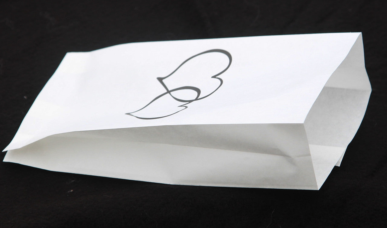 50 Pack Wedding Cake Bags Greaseproof Wax Paper Slice Take Home Favour Large Heart