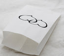 50 Pack Wedding Cake Bags Greaseproof Wax Paper Slice Take Home Favour Large Heart