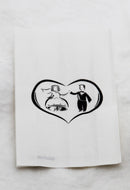 50 Pack Wedding Cake Bags Greaseproof Wax Paper Slice Take Home Favour Bride Groom in Heart