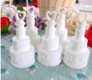 25 Pack Wedding Cake Blow Bubble Bottles White Plastic 6cm High Bomboniere Favour Guest Gift