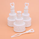 25 Pack Wedding Cake Blow Bubble Bottles White Plastic 6cm High Bomboniere Favour Guest Gift