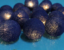 50 Ball Dark Blue LONG 5m String Light Battery Box 5cm Cotton Ball  Christmas Birthday Boy Special Occasion Decoration