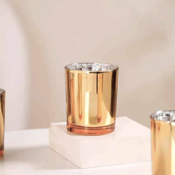 10 Pack Gold Votive Tealight Candle Holders Valentines Day Mercury Wedding Decor Glass Candlestick Party Decorations Bridal Baby Shower Event