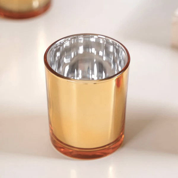 10 Pack Gold Votive Tealight Candle Holders Valentines Day Mercury Wedding Decor Glass Candlestick Party Decorations Bridal Baby Shower Event