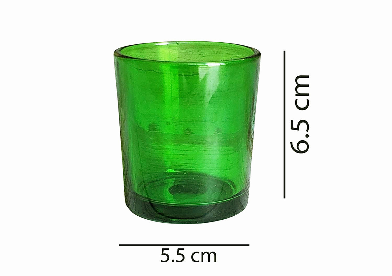 20 Pack Green Glass Votive Candle Holders Table Centreoieces Xmas Wedding Anniversary Event Recption Party Function or Home Decor