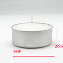 Large Tealight Candles 6cm Wide in silver foil cup 10 in a pack - Party Event Wedding BBQ Dinner Romantic Ambience Decor