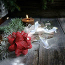 5 Pack Iridescent Glass Heart Ornaments Fillable Baubles for Christmas Party Wedding DIY Craft Decorations