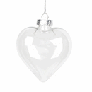 50 Wholesale Pack Iridescent Glass Heart Ornaments Fillable Baubles for Christmas Party Wedding DIY Craft Decorations