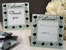 10 Pack Wedding Coasters Glass Square Photo Frame Bomboniere Favour 9x9cm - 2 Frames per Pack