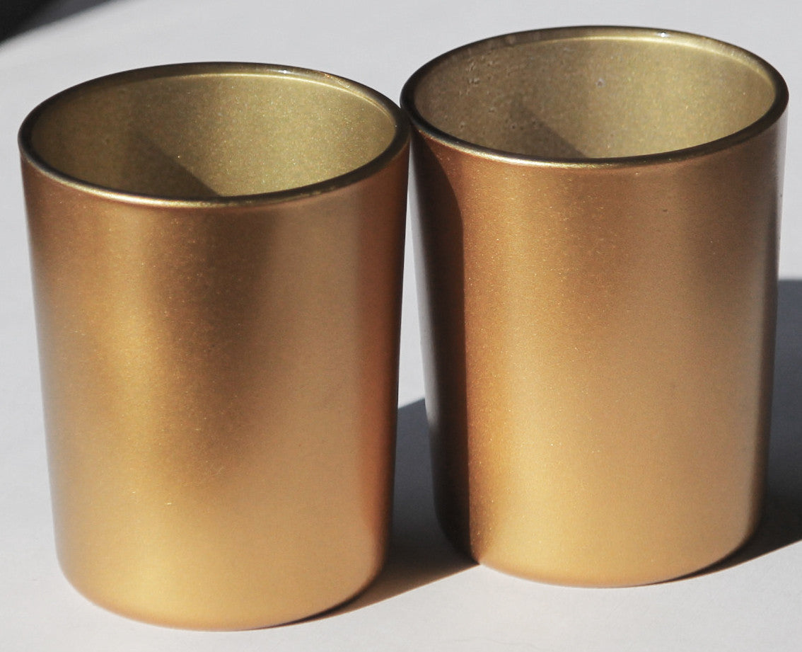 10 Pack Matt Gold Glass Votive Candle Holders Table Centreoieces Xmas Wedding Anniversary Event Recption Party Function or Home Decor