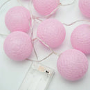 50 Ball Pastel Pink LONG 5m String Light Battery Box 5cm Cotton Ball Christmas Birthday Bbay Girl Special Occasion Decoration