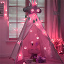1 Set of Pink 5cm Rattan Cane 20 Ball Battery Powered 3m String Lights Christmas Gift Home Wedding Party Bedroom Decoration Table Centrepiece