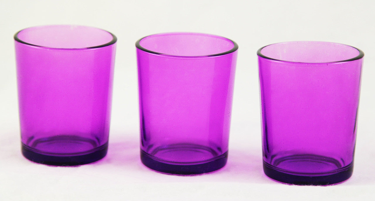 10 Pack Purple Glass Votive Tealight Candle Holders House Party Cenrepiece Xmas Wedding Decor Glass Candlestick Party Decorations Bridal Valentines Event