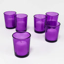 40 Pack Purple Glass Votive Tealight Candle Holders House Party Cenrepiece Xmas Wedding Decor Glass Candlestick Party Decorations Bridal Valentines Event