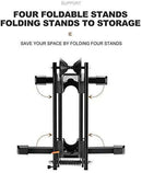 Bike Stand Foldable Portable- Rockbros Aluminum Alloy Light Weight 1.6gk Garage House Shed Bike Wheel Holder Portable