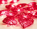 50 Red 3D Hollowed Rattan Heart-Shaped 5M LONG String Fairy Lights, Battery (AA) Indoor & Outdoor Decorations Wedding Valentines Romantic Room Table Lighting