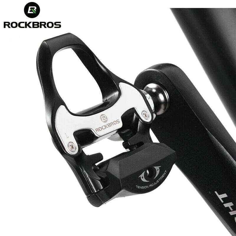 Self Lock Clip In Bike Pedals Shimano SPD-SL Cleat MTB Road 700C Hybrid BMX - Rockbros Nylon Black