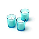 10 Pack Turquoise Glass Votive Tealight Candle Holders House Party Cenrepiece Xmas Wedding Decor Glass Candlestick Party Decorations Bridal Baby Shower Event