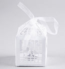 100 Piece Pack - White Dove Bird Heart Wedding Bomboniere Favor Lolly Gift Card Box