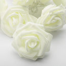 50 White Rose 3D Fairy Lights 5M LONG String, Battery (AA) Indoor & Outdoor Decorations Wedding Valentines Romantic Room Table Lighting