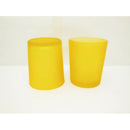 10 Pack Yellow Frosted Glass Votive Candle Holders Table Centreoieces Xmas Wedding Anniversary Event Recption Party Function or Home Decor