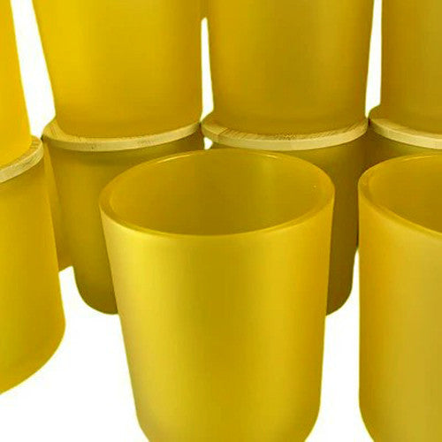 20 Pack Yellow Frosted Glass Votive Candle Holders Table Centreoieces Xmas Wedding Anniversary Event Recption Party Function or Home Decor