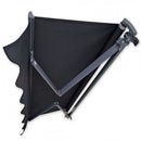 2.92m Black Fabric/Dark Grey Frame Manual Retractable Folding Arm Awning