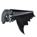 2.92m Black Fabric/Dark Grey Frame Manual Retractable Folding Arm Awning