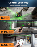 CIGMAN Gesture Control Laser Level with Side Screen Display, 3×360° Green CMS05