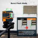 CIGMAN Laser Level CM-801 Laser Level Self Leveling 3x360°3D Green Cross Line for Decoration and Picture Hanging with Two Rechargeable Batteries, Remote Controller and Magnetic L-Shaped Bracket