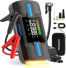 Car Jump Starter with Air Compressor, Hemingson 160PSI 3000A Portable Car Battery Jump Starter (9.0L Gas/8.0L Diesel), 12V Car Battery Jump Box Jumper Starter with Oversized LCD Display, Lights