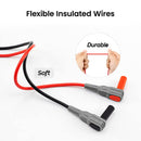 KAIWEETS Soft Silicone Electrician Test Leads Kit CAT III 1000V & CAT IV 600V with Alligator Clips and Needle Probe for Fluke/AstroAI/INNOVA Multimeter Electronic Clamp Meter 9PCS
