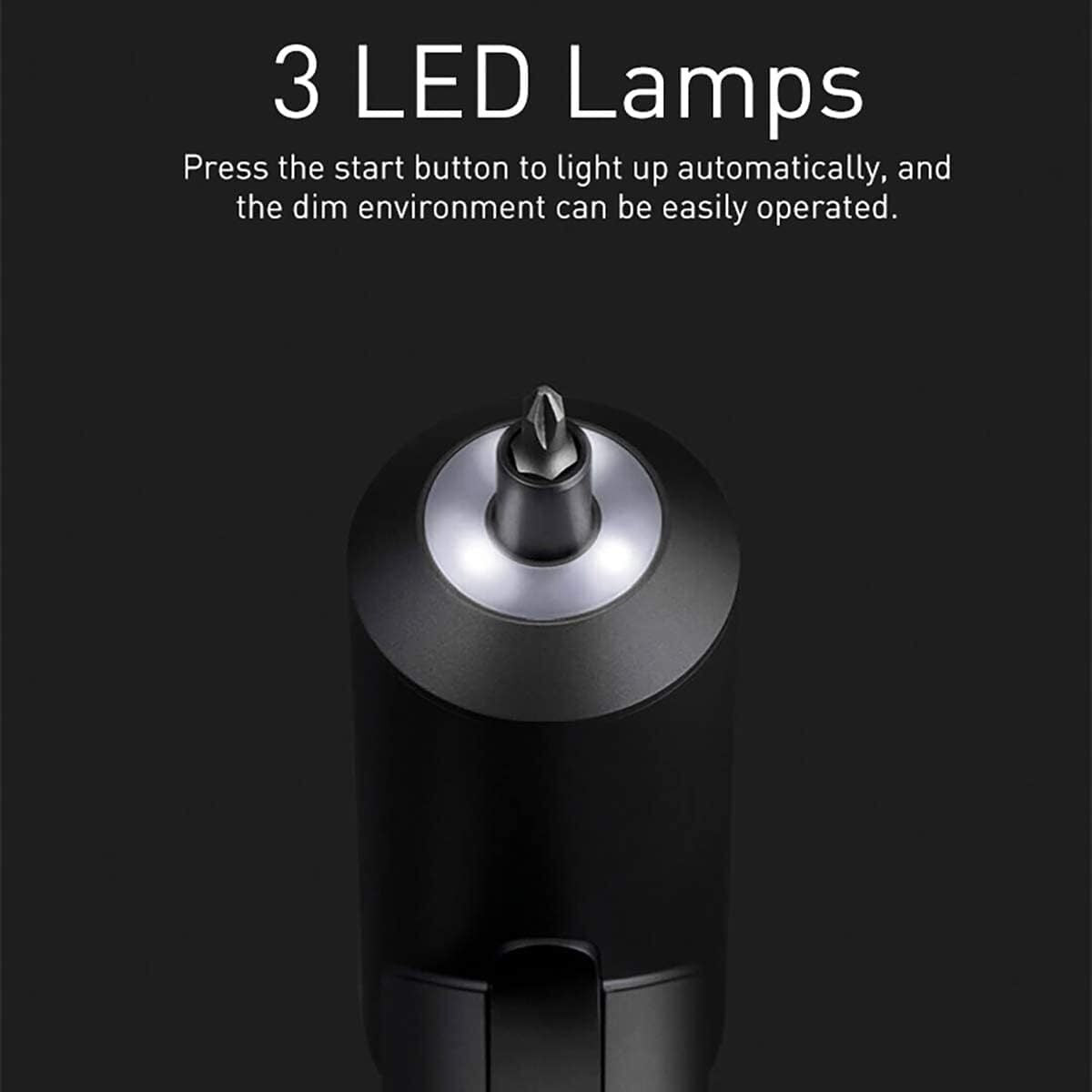 Xiaomi Mijia Cordless Rechargeable Screwdriver 3.6V 2000mAh Li-ion 5N.m Electric Screwdriver With 12Pcs S2 Screw Bits