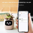 Intelligent Flower Pot, Electronic Bud, Maintenance Plant Assistant, Fun Interactive Flower Pot, Indoor Green Planting Monitoring, LCD Screen Display, Cell Phone APP Connection (White)