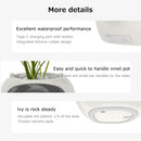 Intelligent Flower Pot, Electronic Bud, Maintenance Plant Assistant, Fun Interactive Flower Pot, Indoor Green Planting Monitoring, LCD Screen Display, Cell Phone APP Connection (White)