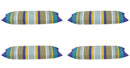 Pack of 4 Corban Royal  Rectangle 35x70cm Striped Multicoloured Cushion Cover