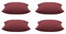 Pack of 4 Elements Deep Red Solid Base Colour Square Cushion Covers