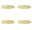 Pack of 4 Dandi Mustard Yellow & White Rectangle Cushion Covers