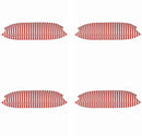 Pack of 4 Dandi Red & White Rectangle Cushion Covers