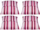 Pack of 4 Coste Fuchsia 50x50cm Striped Cushion Cover