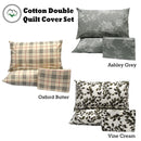 Pure Cotton Oxford Quilt Cover Set Double