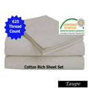 Luxury Living 625TC Cotton Rich Sheet Set Taupe King