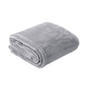 In 2 Linen 350GSM Plush Ultra Soft Velvet Touch Blanket Silver Double/Queen