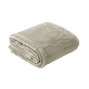 In 2 Linen 350GSM Plush Ultra Soft Velvet Touch Blanket Taupe Double/Queen