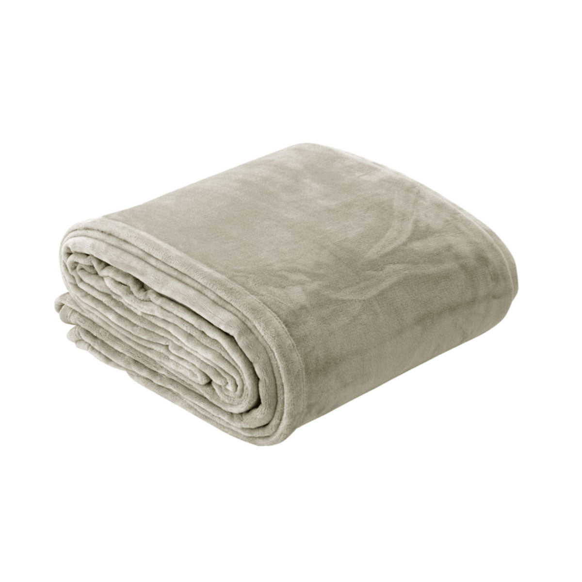 In 2 Linen 350GSM Plush Ultra Soft Velvet Touch Blanket Taupe King/Super King