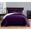 3 Piece Micro Mink Comforter Set Purple King